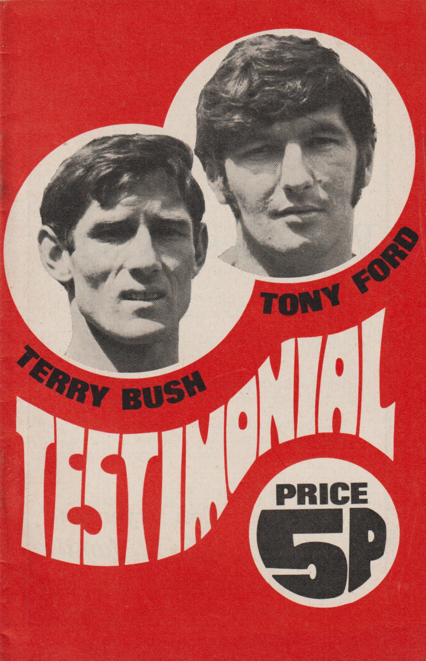 1971 - TERRY BUSH/TONY FORD TESTIMONIAL - BRISTOL CITY v ROVERS